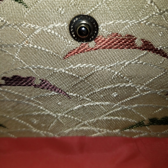 Rare Vintage 1970's Cream Silk Brocade Japanese Wallet by Shisedo - Picture 6 of 7